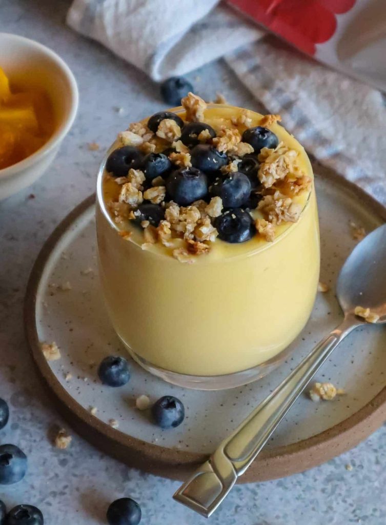 vegan mango pudding