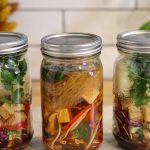 vegan mason jar soups for meal prepping for quick and easy meals for busy people.